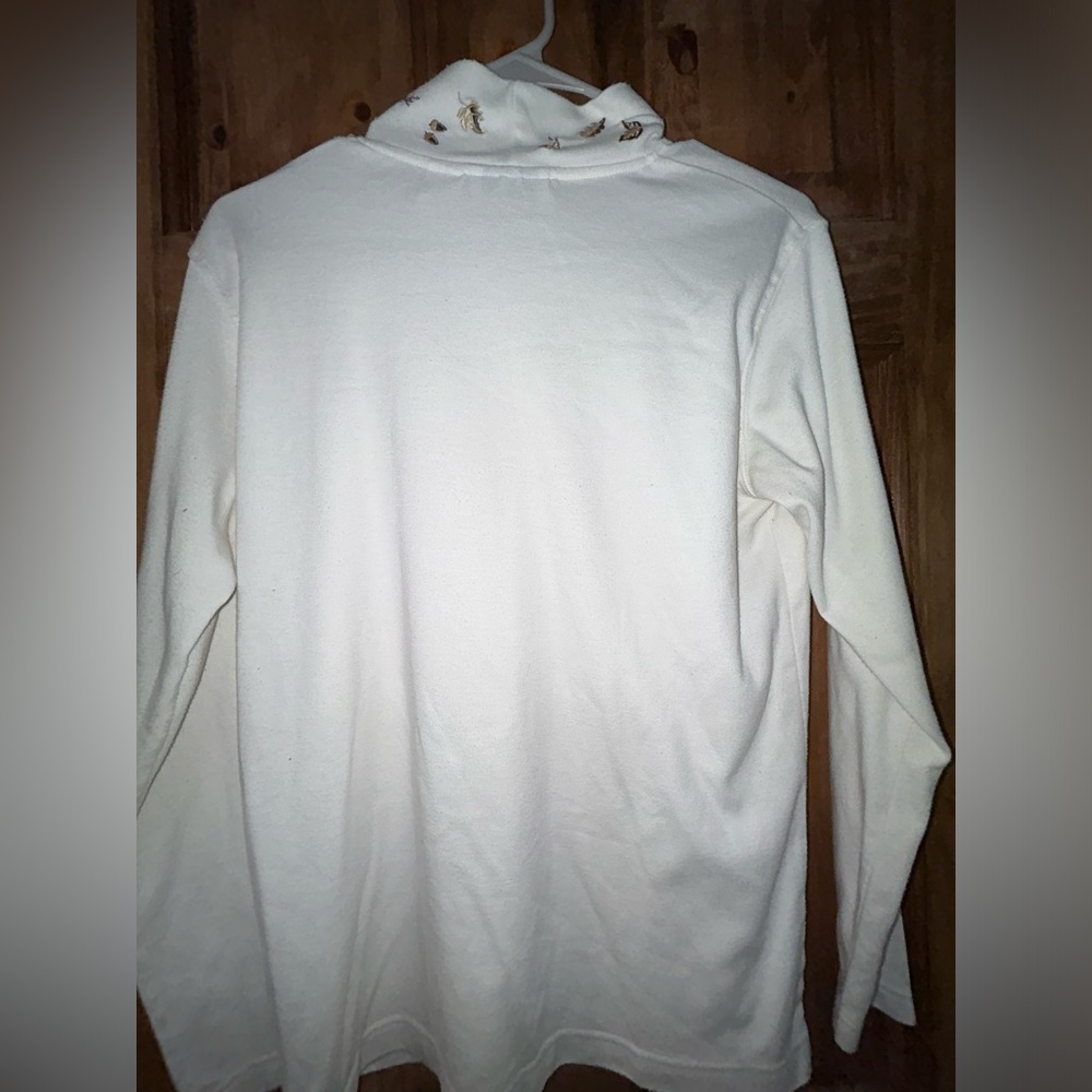Christopher & Banks Cream Long Sleeve Tee